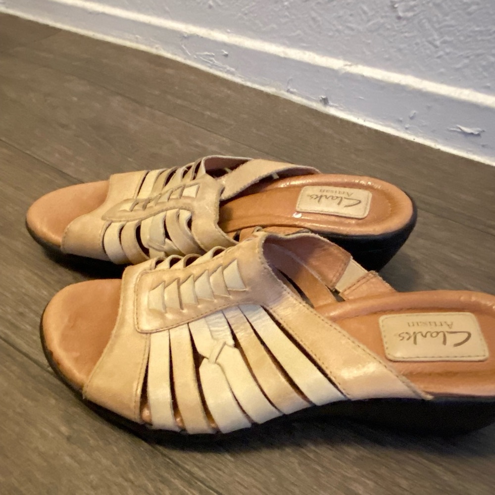 Beige brown sandals